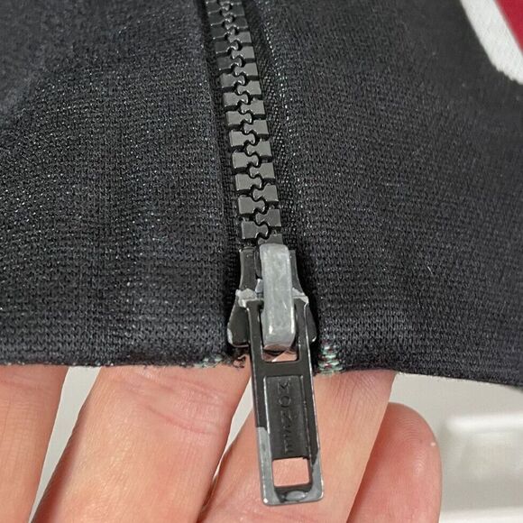 MONSE Pants Womens 2 Black Stretch Denim Ankle Zip Flare Green Side Stripe - Picture 8 of 12